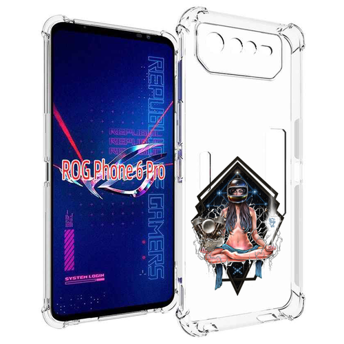 Чехол MyPads красивая девушка в шлеме для Asus ROG Phone 6 Pro задняя-панель-накладка-бампер чехол mypads красивая девушка в шлеме для asus rog phone 6 pro задняя панель накладка бампер