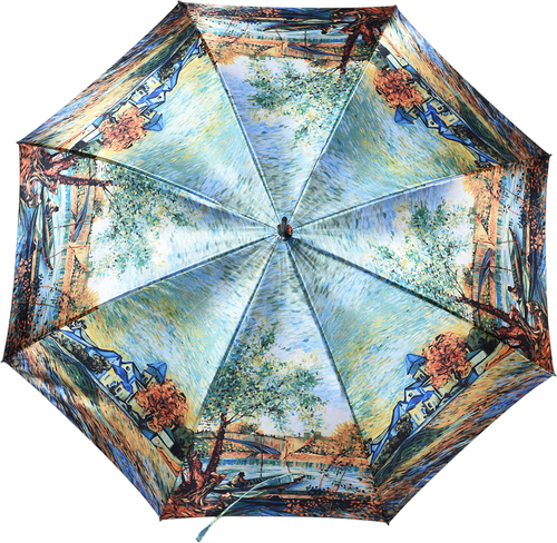 Зонт-трость ZEST, полуавтомат, купол 106 см., 8 спиц, для женщин, голубой