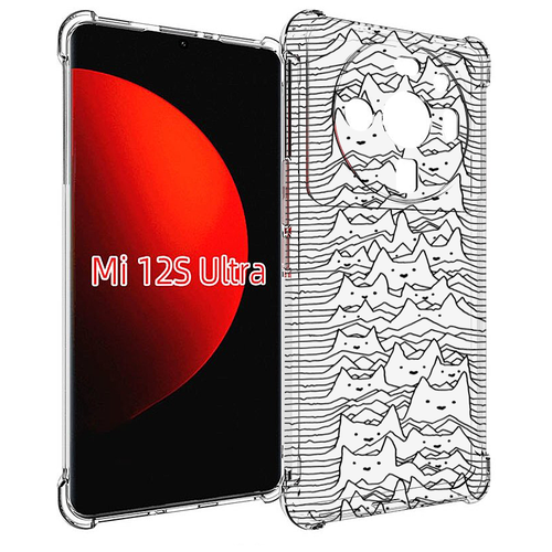 Чехол MyPads черно белые коты 3D для Xiaomi 12S Ultra задняя-панель-накладка-бампер чехол mypads черно белые собачки для xiaomi 12s ultra задняя панель накладка бампер