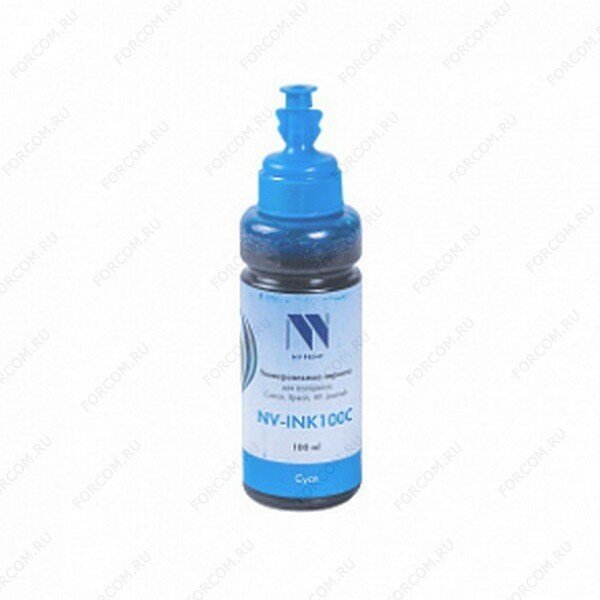 NV Print NVP-INK100UC Чернила универсальные на водной основе NV-INK100UC для аппаратов Сanon / Epson / НР / Lexmark (100 ml) Cyan
