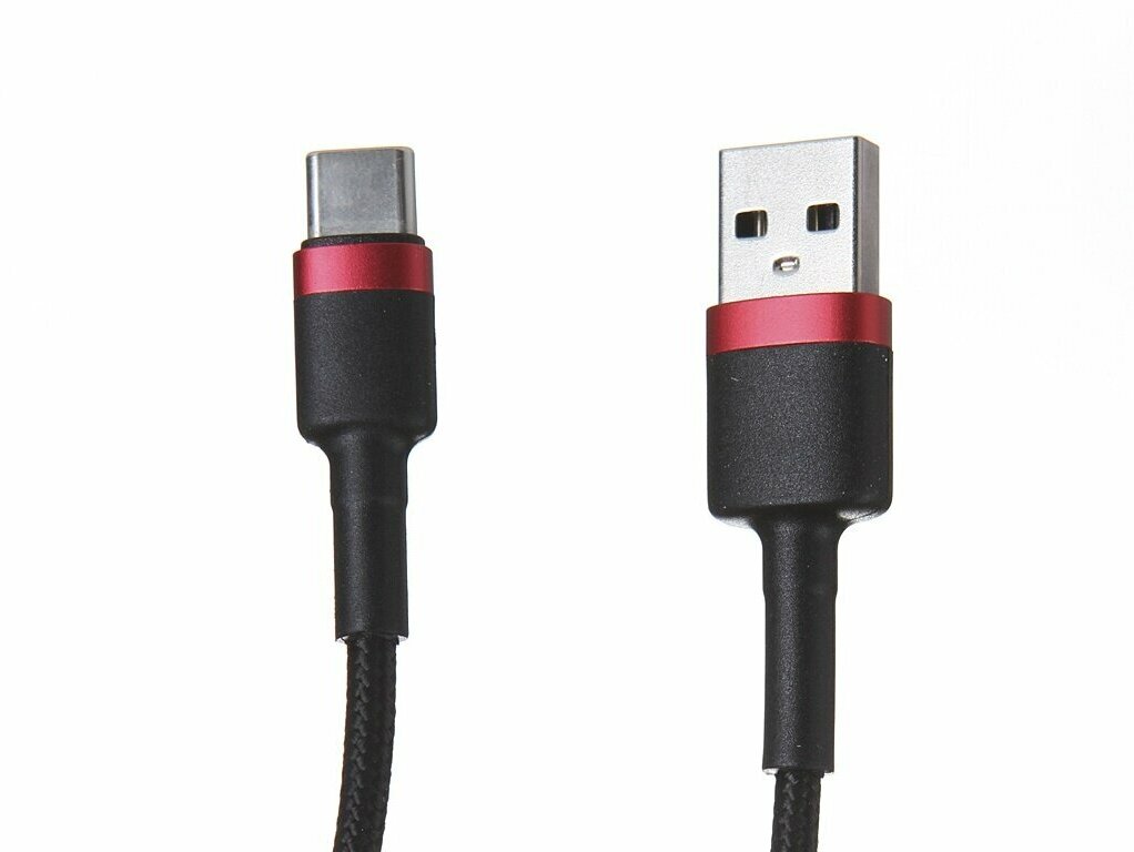 Аксессуар Baseus Cafule USB - USB Type-C 3A 50cm Red-Black CATKLF-A91