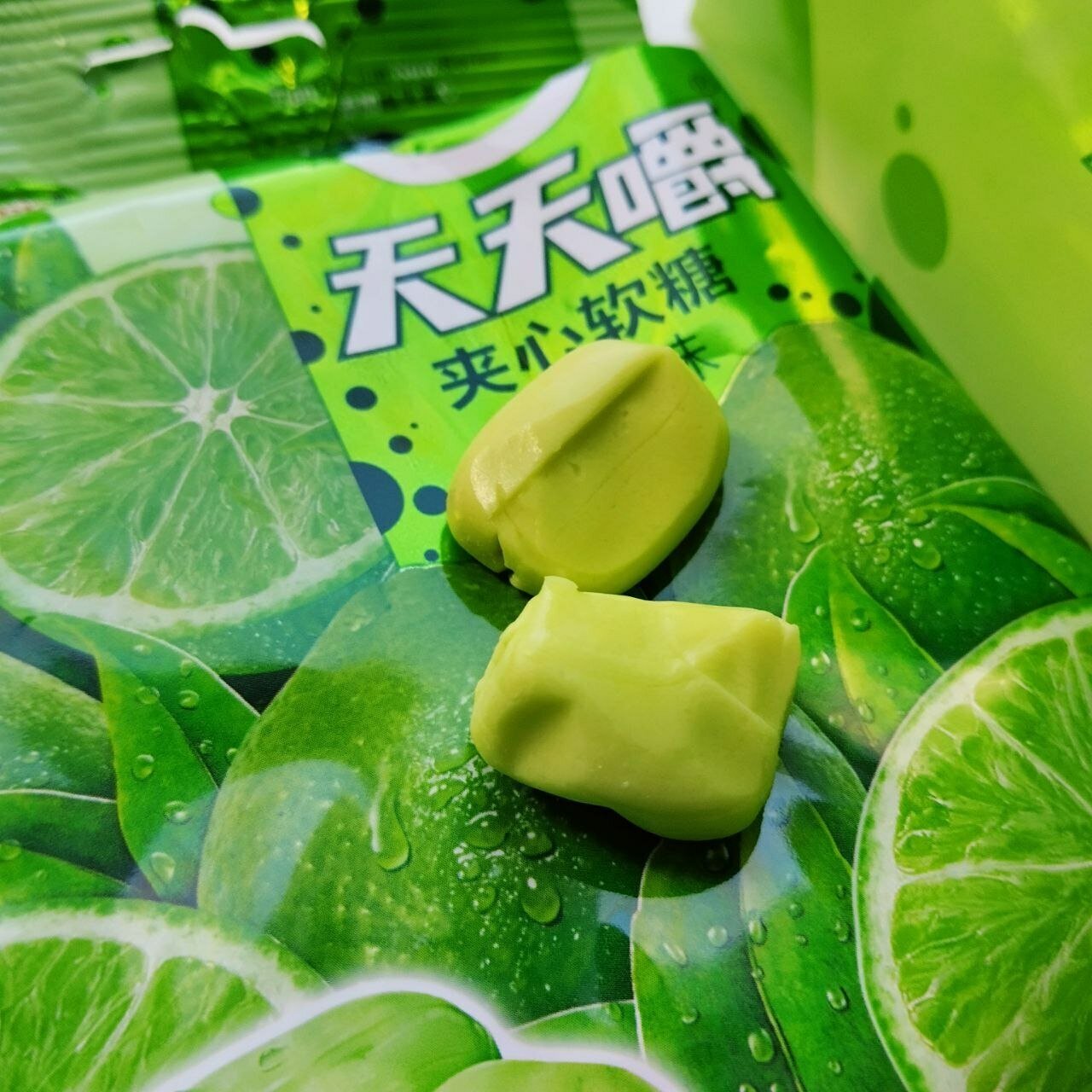 Жевательные конфеты TianTian со вкусом лайма (3шт.) - фотография № 2
