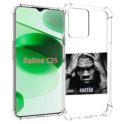 Чехол MyPads 50 Cent - Curtis для Realme C35 / Narzo 50A Prime задняя-панель-накладка-бампер