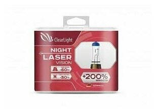 Комплект ламп HB3(Clearlight)12V-60W Night Laser Vision +200% Light (2 шт.)