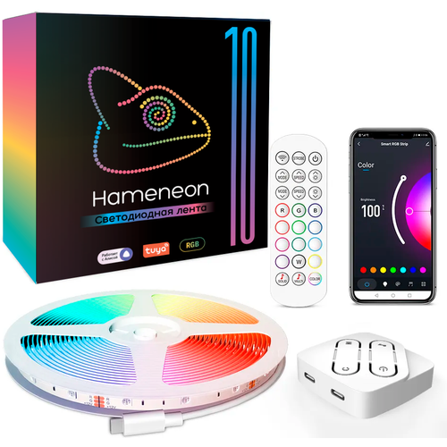 Светодиодная лента Hameneon 10м, 12В, IP65, 30 LED/m RGB