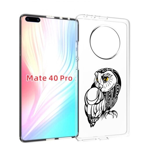 Чехол MyPads сова-красотка для Huawei Mate 40 Pro (NOH-NX9) задняя-панель-накладка-бампер