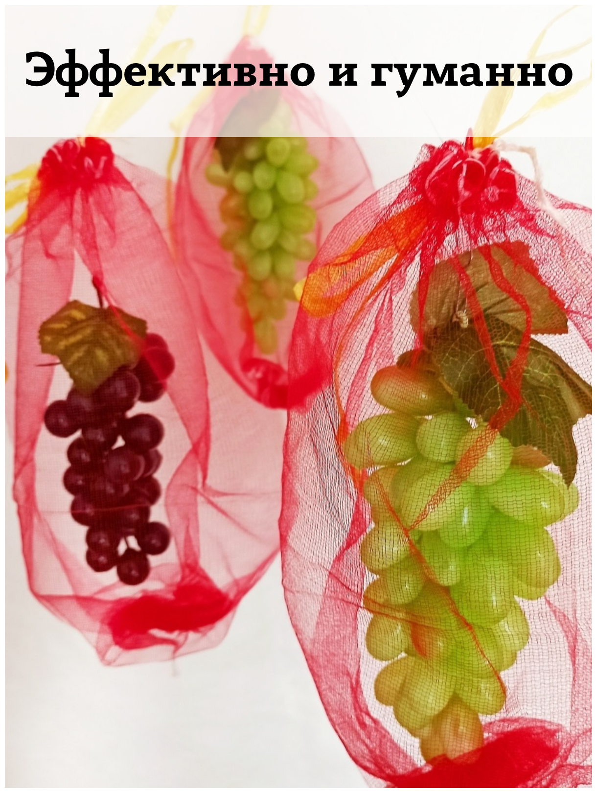 Благодатное земледелие Мешочки для винограда от ос сетчатые 25х44 см, 100 шт - фотография № 3