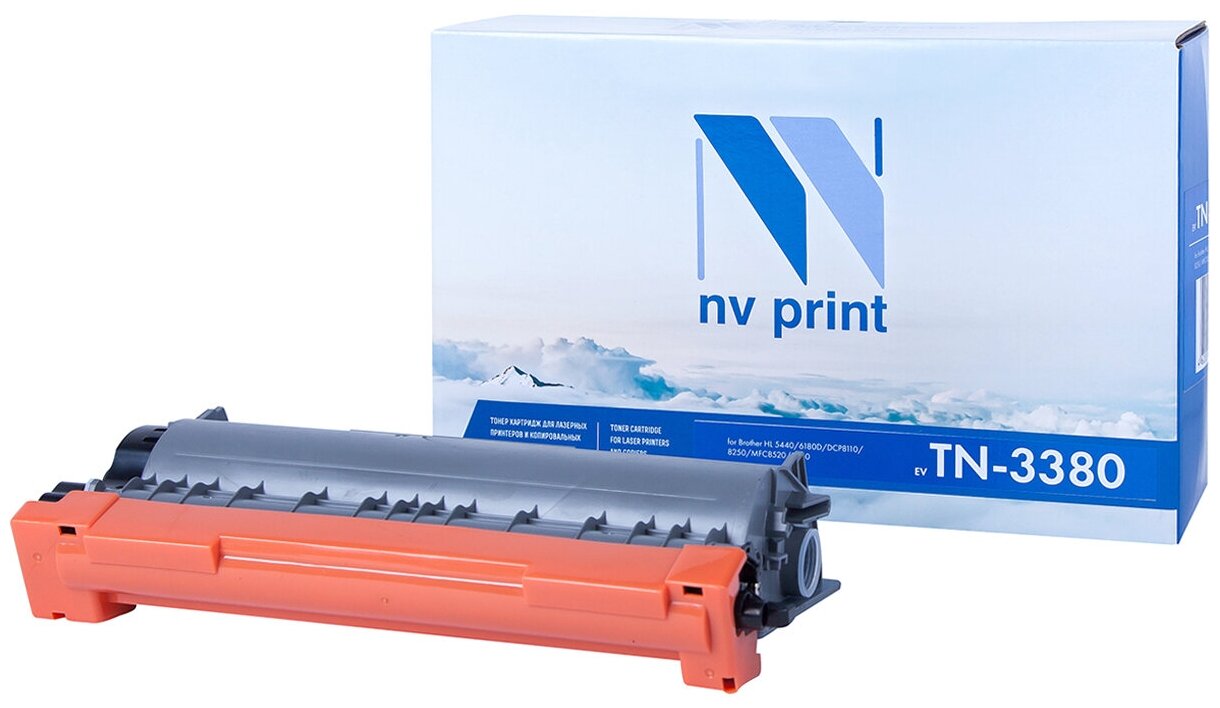 Лазерный картридж NV Print NV-TN3380T для Brother HL-5440D, 5450DN, 5470DW, 6180DW, 8250, 8950 (совместимый, чёрный, 8000 стр.)