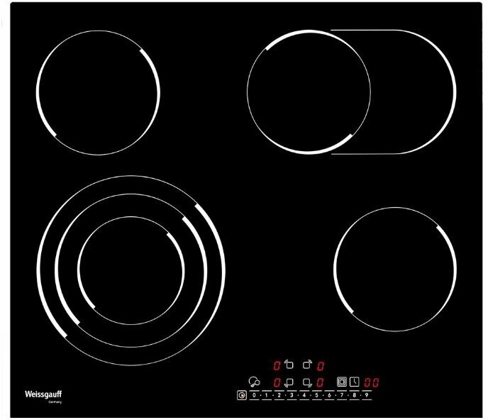 Встраиваемая варочная поверхность Weissgauff HVF 643 BS black