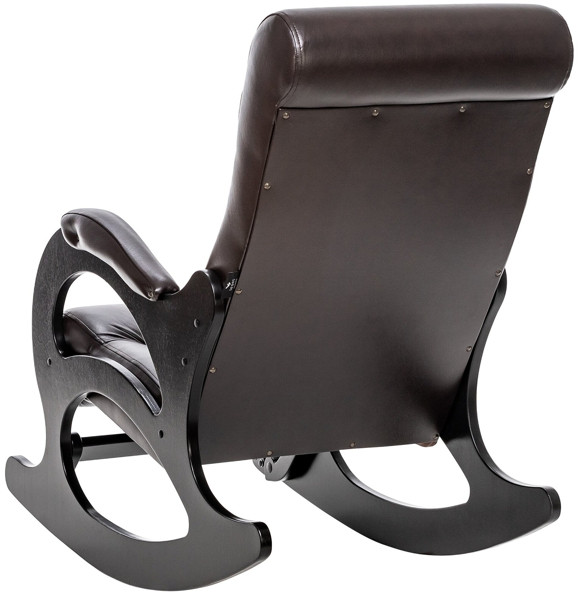Кресло-качалка Сиетл PRIME венге/экокожа oregon120 - фотография № 4