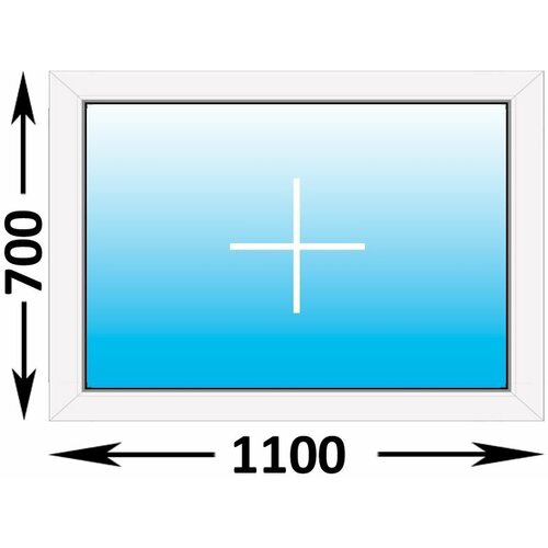 Пластиковое окно Melke глухое 1100x700 (ширина Х высота) (1100Х700)