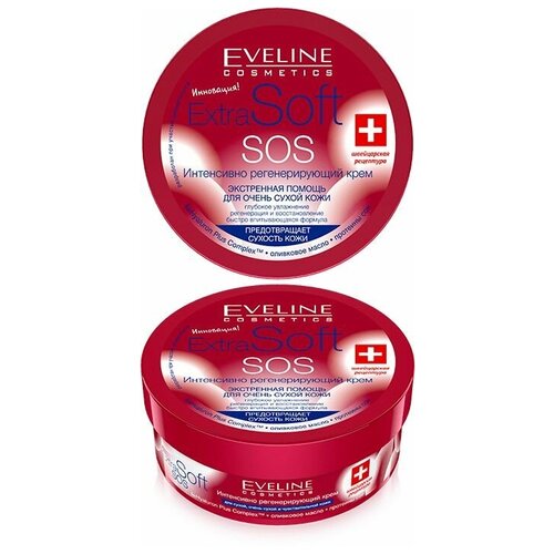Крем для лица Eveline Extra Soft SOS, интенсивно-регенерирующий, 200 мл