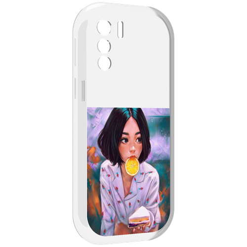 Чехол MyPads девушка-с-чизкейком женский для UleFone Note 13P задняя-панель-накладка-бампер