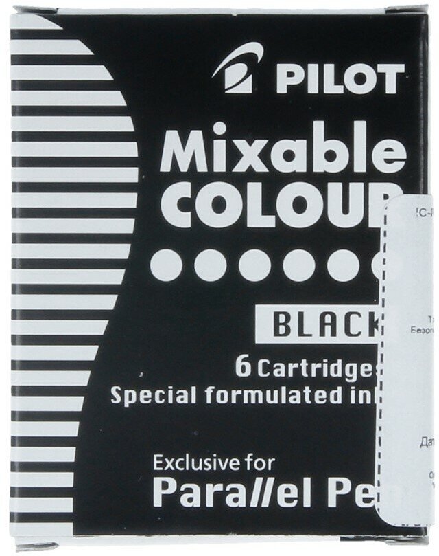 Pilot Картридж с чернилами для перьевой ручки Parallel Pen 6 шт. IC-P3-S6(B) черные