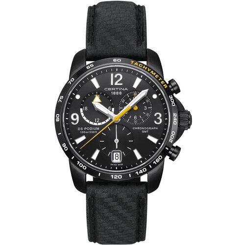 Наручные часы Certina Мужские наручные часы CERTINA DS Podium Chronograph GMT C0016391605701, черный