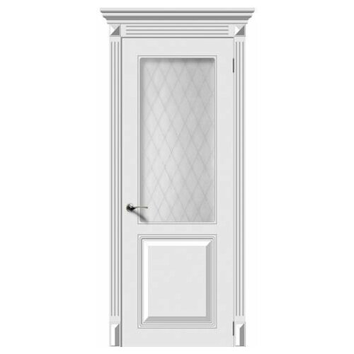 Межкомнатная дверь Бриз до, эмаль белая 2000*800.Комплект (полотно,коробка,наличник)
