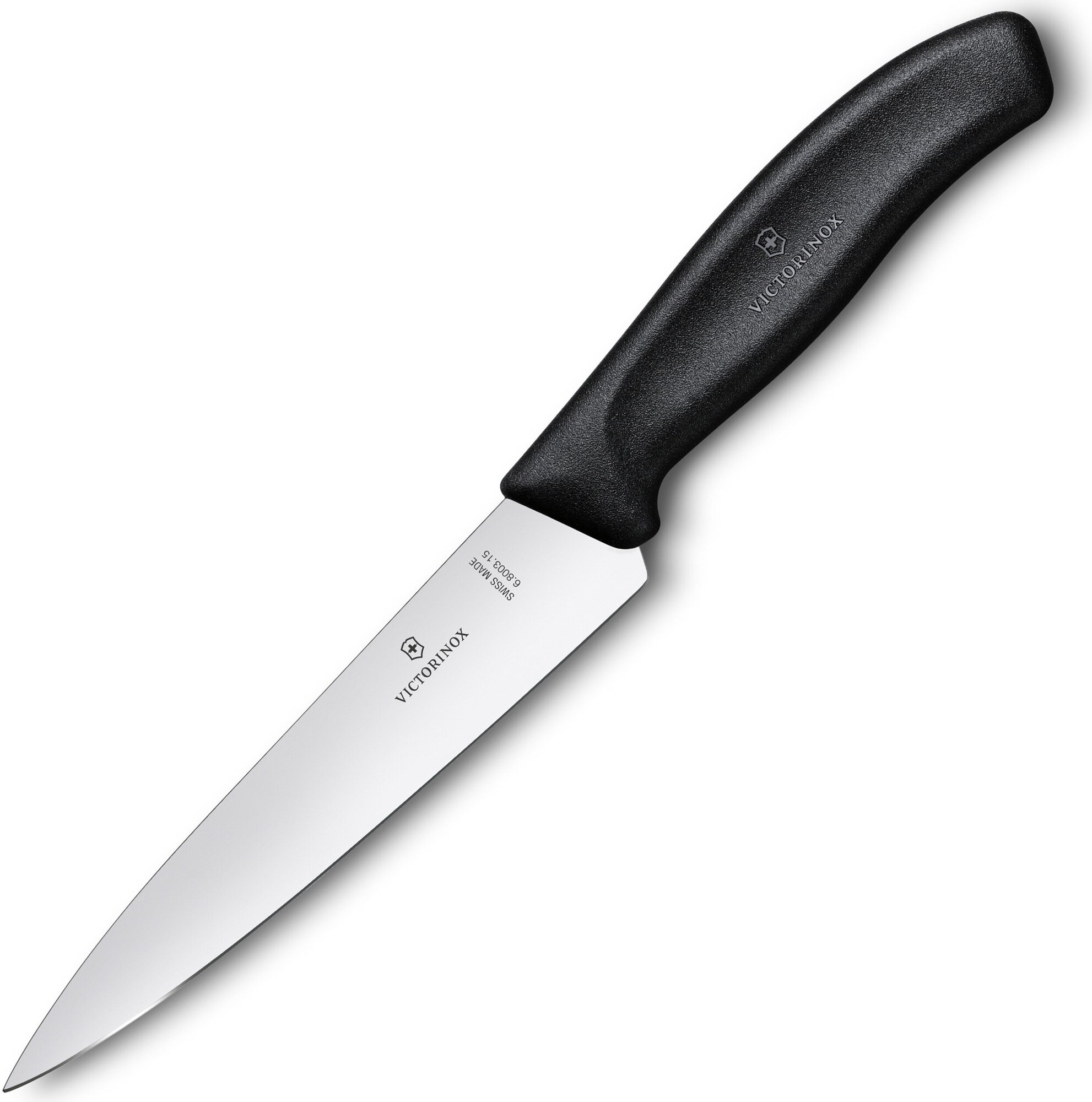 Нож кухонный Victorinox Swiss Classic (6.8003.15B) стальной разделочный лезв.150мм прямая заточка че - фото №13