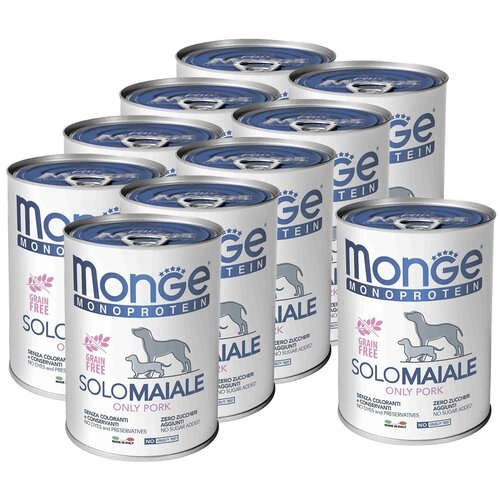 Monge Dog Monoprotein Solo консервы для собак паштет из утки 400г х 10 шт.