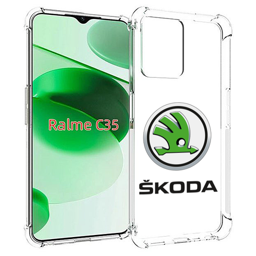 Чехол MyPads skoda-шкода-4 мужской для Realme C35 / Narzo 50A Prime задняя-панель-накладка-бампер чехол mypads volvo вольво 1 мужской для realme c35 narzo 50a prime задняя панель накладка бампер