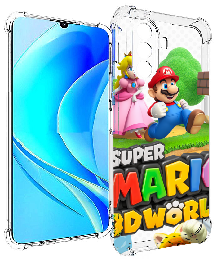 Чехол MyPads Super Mario 3D World для Huawei Nova Y70 / Nova Y70 Plus (MGA-LX9N) / Huawei Enjoy 50 задняя-панель-накладка-бампер