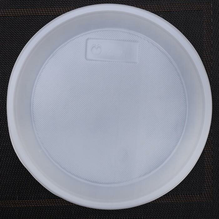 Тарелки одноразовые, d=20,5 см, цвет белый, 12 шт/уп - фотография № 2