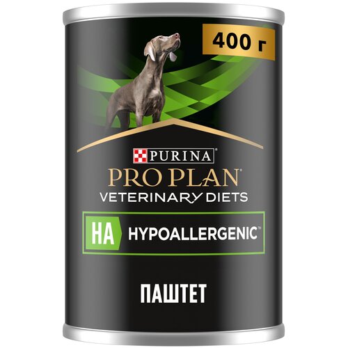 Влажный корм для собак Pro Plan Veterinary Diets HA Hypoallergenic, для снижения непереносимости ингредиентов и питательных веществ 1 уп. х 6 шт. х 400 г