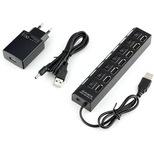 Концентратор USB 2.0 Gembird UHB-U2P7-02 концентратор gembird uhb u3p1u2p3 01 4 port usb hub 1 x usb 3 1 3 x usb 2 0