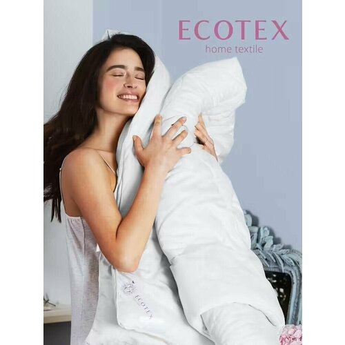 Одеяло Ecotex стеганое всесезонное Лебяжий пух Премиум наполнитель искусственный лебяжий пух DownFill, 1,5 спальное, 140X205