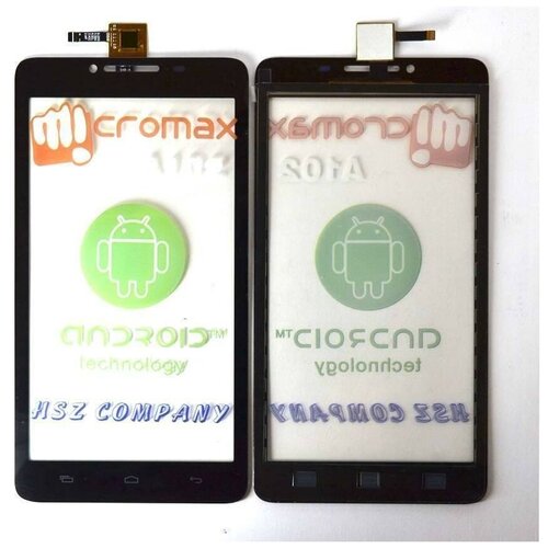 Тачскрин для Fly IQ4601 (Era Style 2)/Micromax A102 <черный>