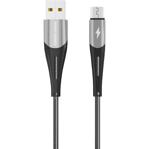 Дата-кабель Smart USB 3.0A для micro USB More choice K41Sm New нейлон 1м Silver Black дата кабель smart usb 3 0a для micro usb more choice k41sm new нейлон 1м red black