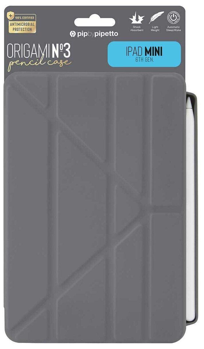 Чехол Pipetto Origami Pencil (P048-50-S) для iPad mini 6 (Dark Grey)