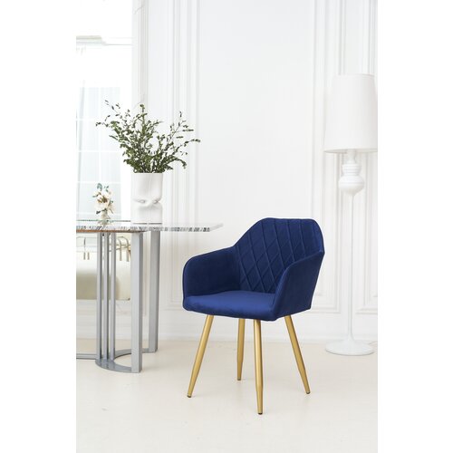 Стул мягкий для кухни Кельн Премиум синий - золото 6500₽