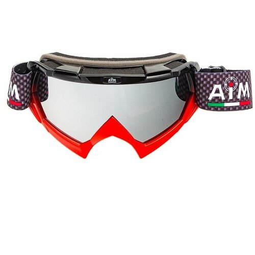 AiM Очки кроссовые (PRO) 157-500 Black-Red Glossy