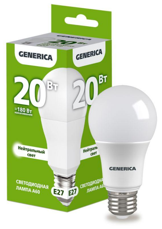 Лампа светодиодная Generica A60-20 E27 A60