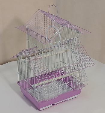 Клетка для птиц Golden cage A201 (30х23х49 см) Цвет фиолетовый с белым