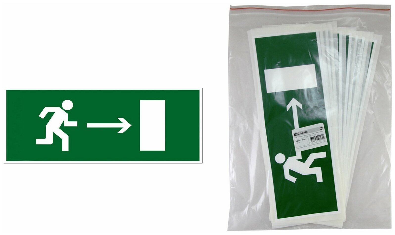 Ограждения и Знаки безопасности TDM Знак "Направление к эвакуационному выходу направо" 350х124мм для ССА TDM SQ0817-0066