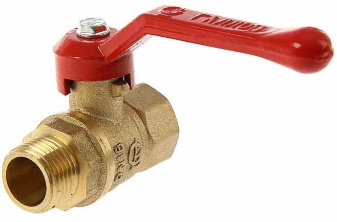 Кран шаровой  галлоп  DN 15 221  внутренняя наружная резьба 1 2   ручка