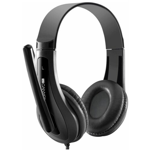 Компьютерная гарнитура Canyon HSC-1 черная разъем 35 мм длина кабеля 2м 82500₽