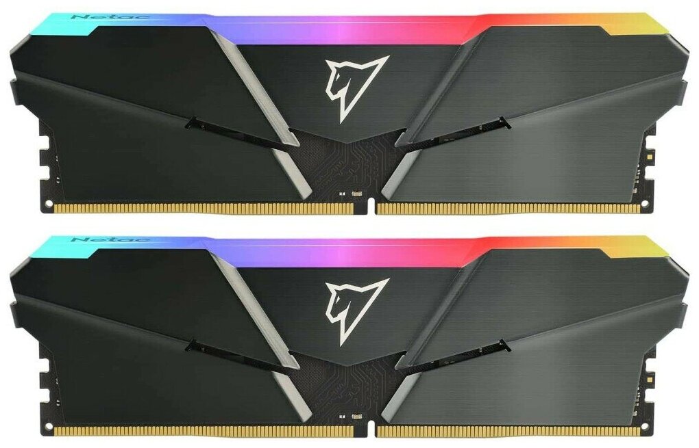 Оперативная память 16Gb DDR4 3600MHz Netac Shadow RGB (NTSRD4P36DP-16E) (2x8Gb KIT)