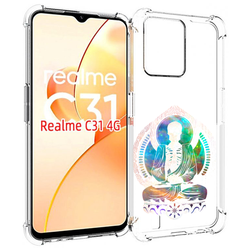 Чехол MyPads умный скелет для OPPO Realme C31 задняя-панель-накладка-бампер