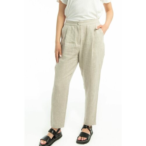 фото Брюки льняные бежевые 48 размер osraya roza