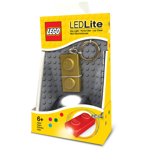 Брелок-фонарик LEGO маленький блок золотой LGL-KE52GS