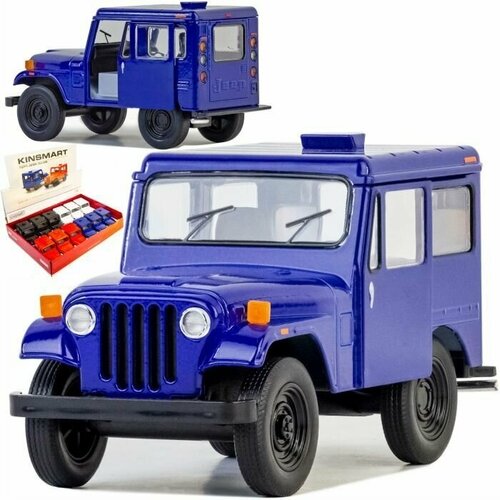 Машинка игрушка детская 1:26 1971 Jeep DJ-5B (Джип Почтовый диспетчер) 12,5 см, металлическая, инерционная / Синий машинки игрушки машина kinsmart lexus is300 металлическая инерционная 1 36 машинка металлическая