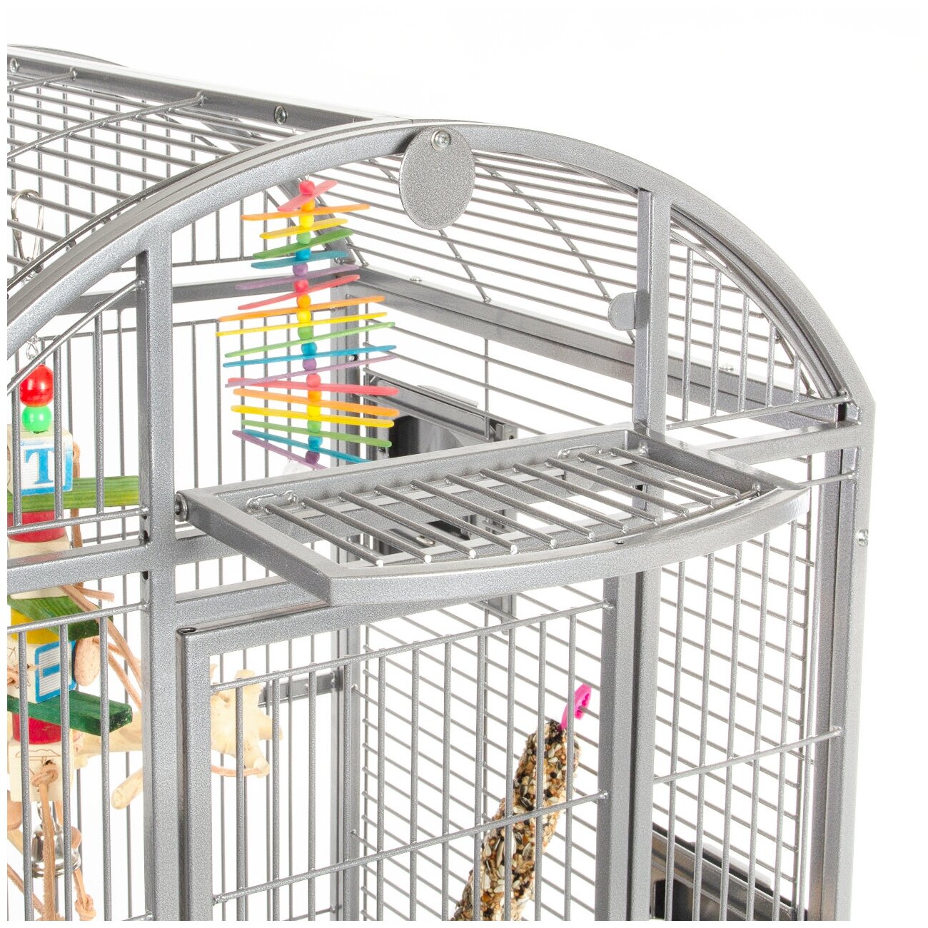 MONTANA Cages Клетка для птиц "Finca Dome", светло-серая, 77х72х150см (Германия) - фото №4