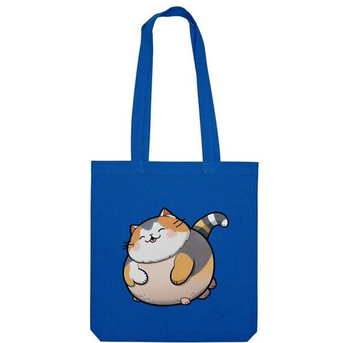 Сумка шоппер Us Basic, синий сумка довольный кот бежевый