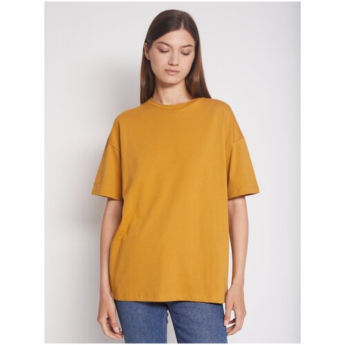 фото Футболка zolla цвет: горчичный, размер: s