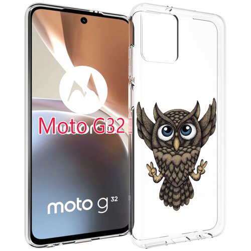 Чехол MyPads Сова для Motorola Moto G32 задняя-панель-накладка-бампер