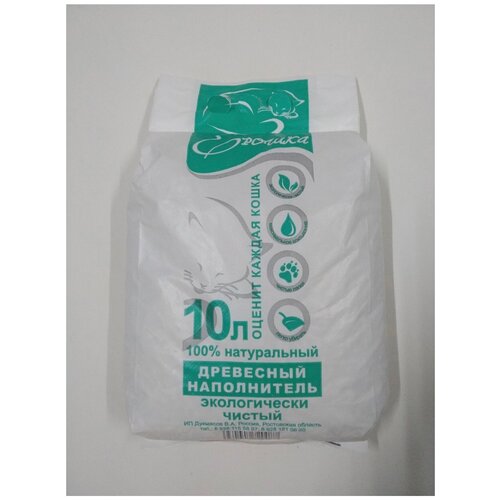 Наполнитель для кошачьего туалета Ерошка, древесный, 10 л