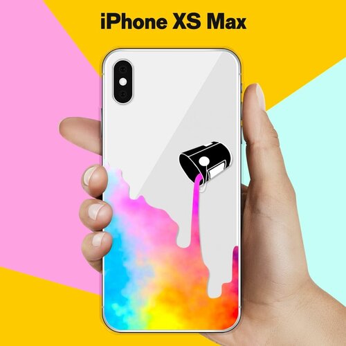 Силиконовый чехол Краски на Apple iPhone Xs Max силиконовый чехол на apple iphone xs max эпл айфон икс эс макс с рисунком золото и изумрудные краски