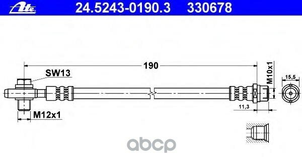 Шланг Тормозной Ate арт. 24.5243-0190.3